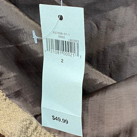 GAP Brown Sequin Embellished Mini Skirt Size 2 NWT New with Tags Side Zipper - Picture 8 of 10